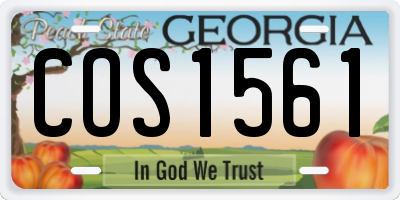 GA license plate COS1561