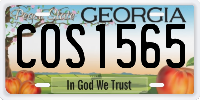GA license plate COS1565