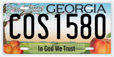 GA license plate COS1580