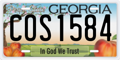 GA license plate COS1584