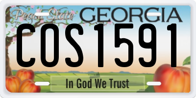 GA license plate COS1591