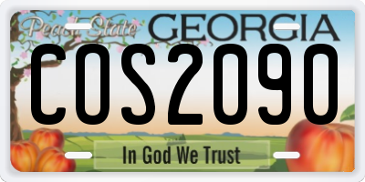 GA license plate COS2090