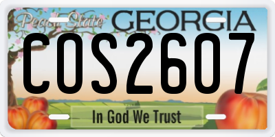 GA license plate COS2607