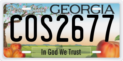 GA license plate COS2677