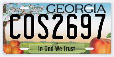 GA license plate COS2697