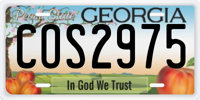 GA license plate COS2975