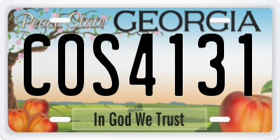 GA license plate COS4131