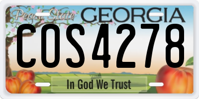 GA license plate COS4278
