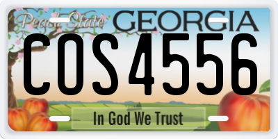 GA license plate COS4556
