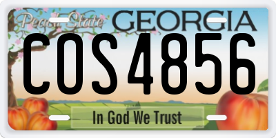 GA license plate COS4856