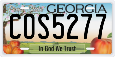 GA license plate COS5277