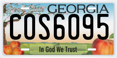 GA license plate COS6095