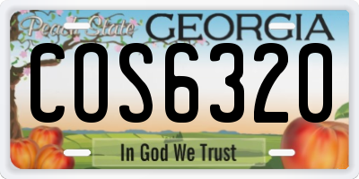 GA license plate COS6320