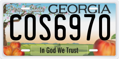 GA license plate COS6970