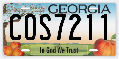 GA license plate COS7211