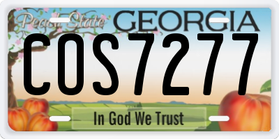 GA license plate COS7277