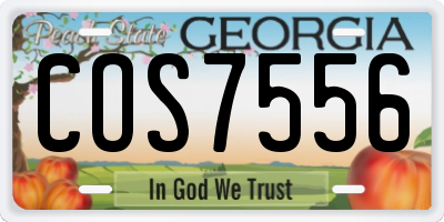 GA license plate COS7556