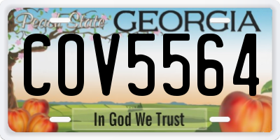 GA license plate COV5564