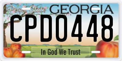 GA license plate CPD0448