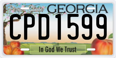 GA license plate CPD1599