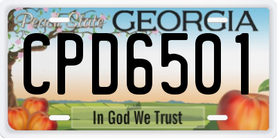 GA license plate CPD6501