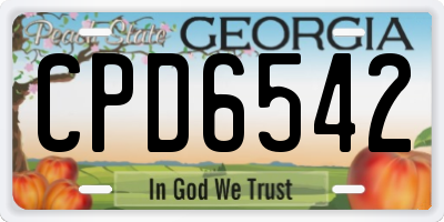 GA license plate CPD6542