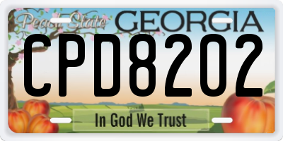 GA license plate CPD8202