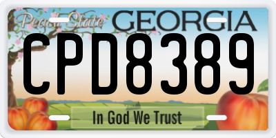 GA license plate CPD8389