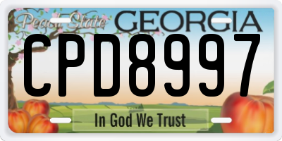 GA license plate CPD8997