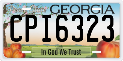 GA license plate CPI6323