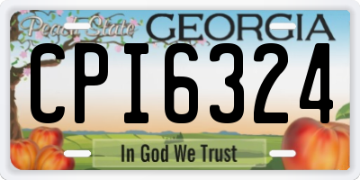 GA license plate CPI6324