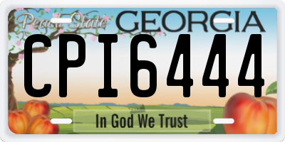 GA license plate CPI6444