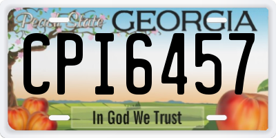 GA license plate CPI6457