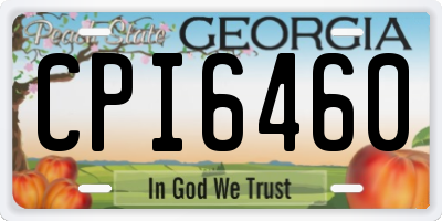 GA license plate CPI6460