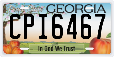 GA license plate CPI6467
