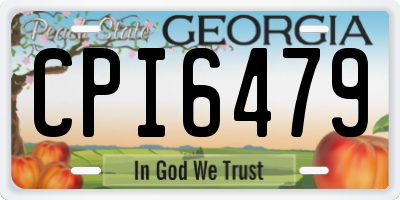 GA license plate CPI6479