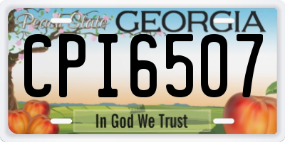 GA license plate CPI6507