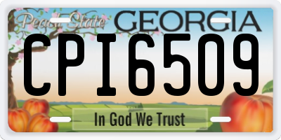 GA license plate CPI6509