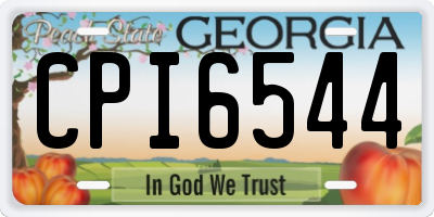 GA license plate CPI6544