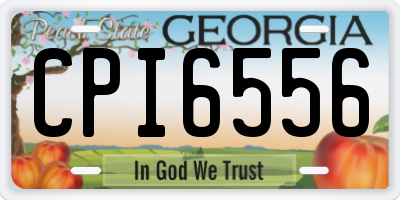 GA license plate CPI6556