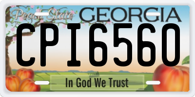 GA license plate CPI6560