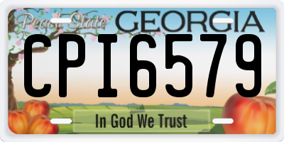 GA license plate CPI6579