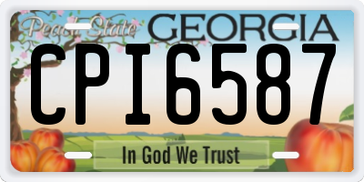 GA license plate CPI6587