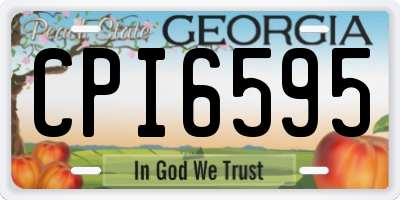GA license plate CPI6595