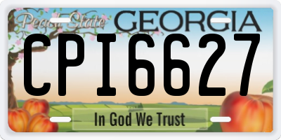 GA license plate CPI6627