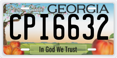 GA license plate CPI6632