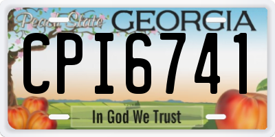 GA license plate CPI6741