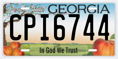 GA license plate CPI6744