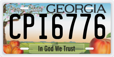 GA license plate CPI6776