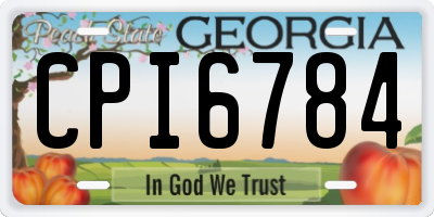 GA license plate CPI6784